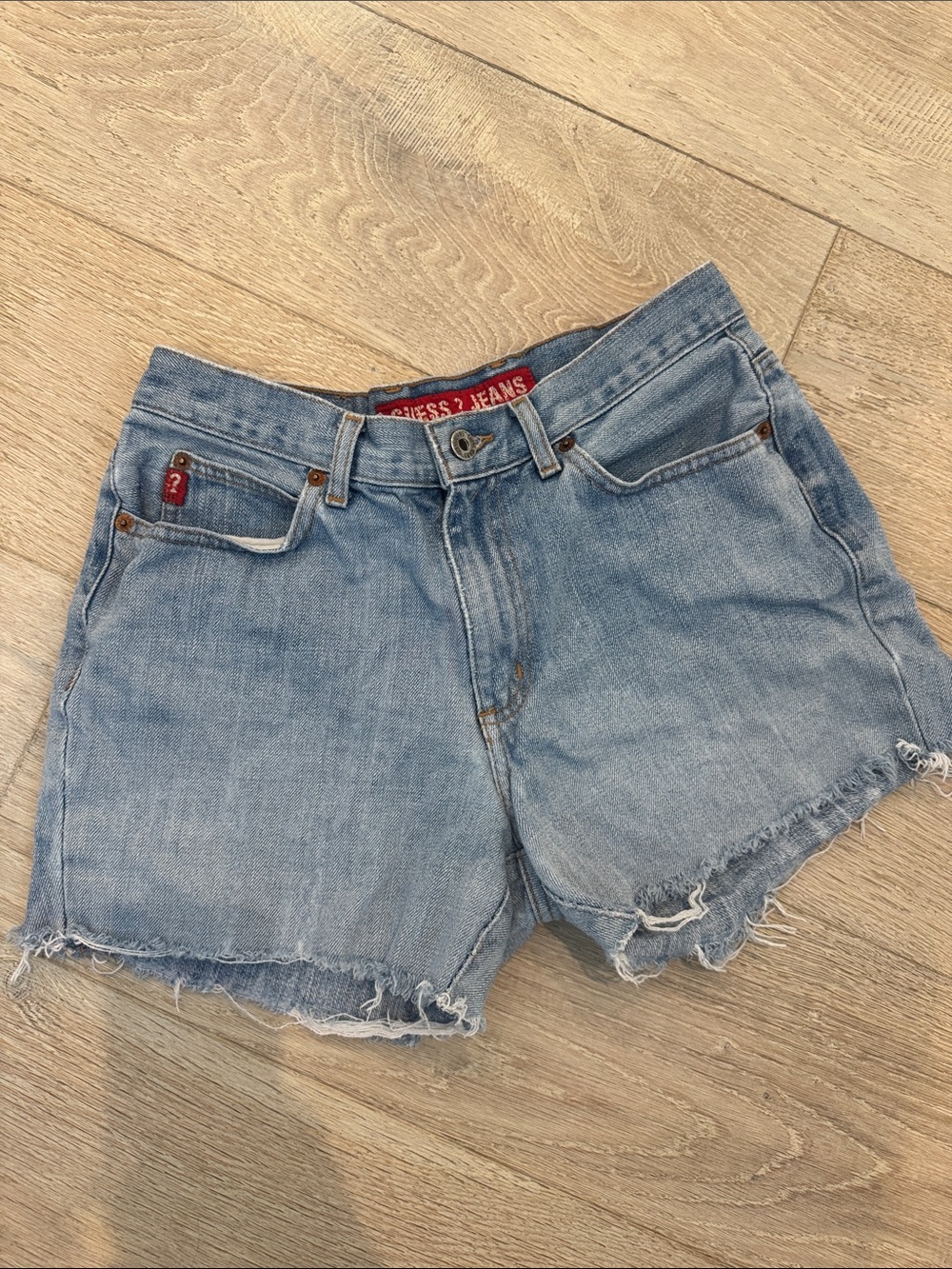 Guess denim jean shorts cutoffs with high rise